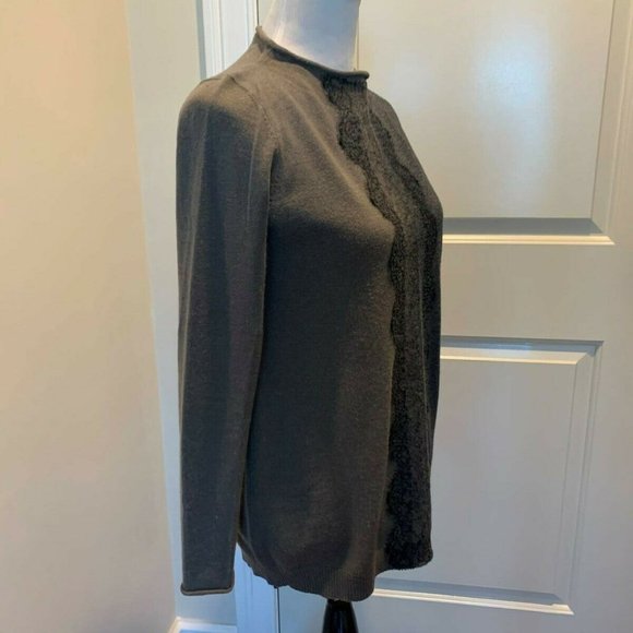 EUC D. EXTERIOR Cashmere Blend Taupe Gray Sweater - Picture 3 of 8